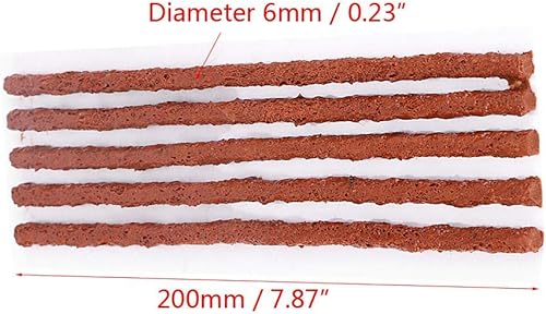 Miniatura 3 de Tiras de goma para reparación de pinchazos, sin cámara, para reparación de pinchazos, para automóvil, motocicleta, 30 unidades, marrón (7.874 in x