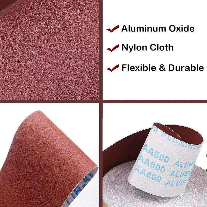 Abrasive Tool for Emery Sandpaper 5 Rolls Abrasive Cloth Aluminum Oxide 150 240 320 400 600 Grit 25mm x 6m Metal Automotive Polishing Dispenser Box（Length:6M