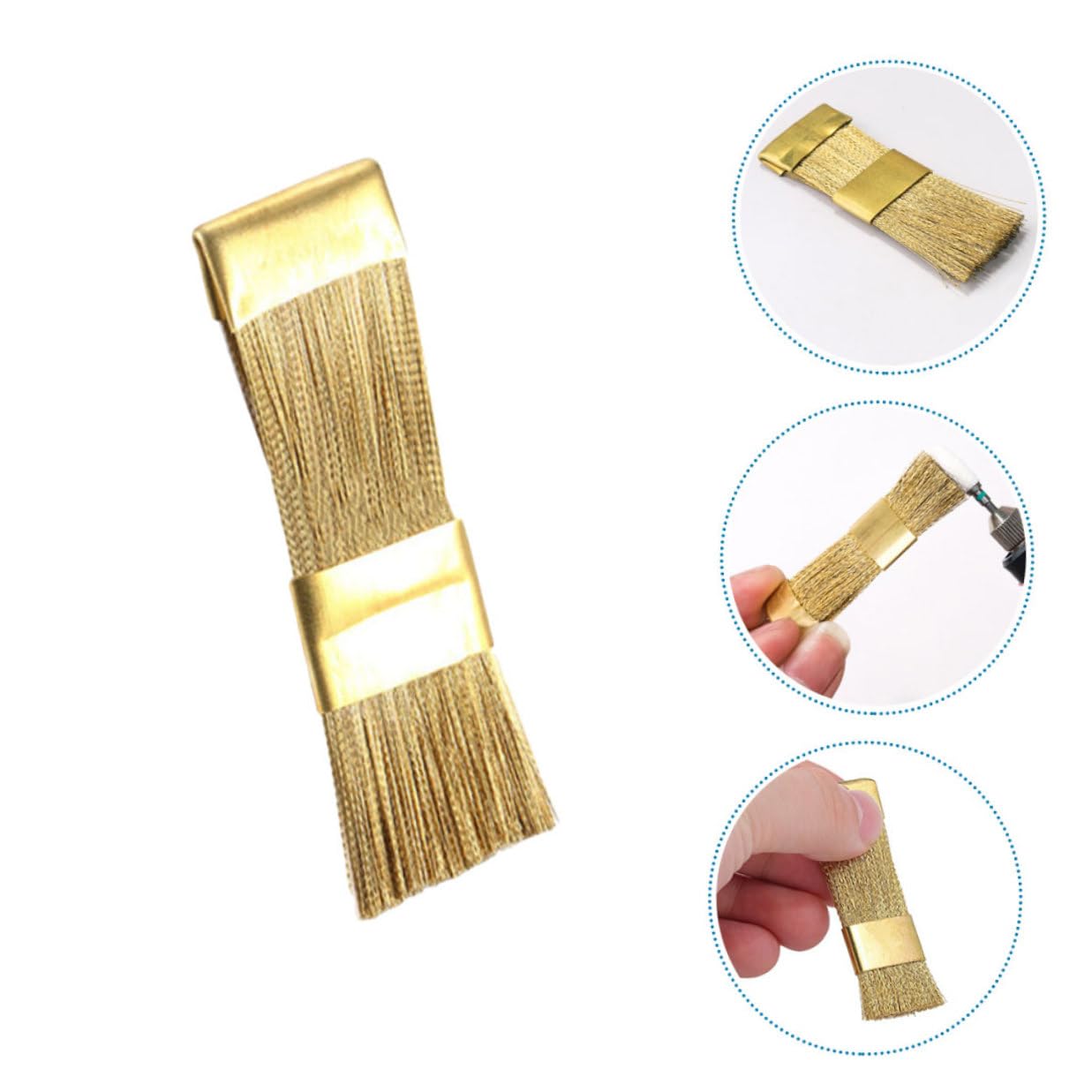 ULTECHNOVO Nail Drill Bit Cleaning Brush for Dust Removal with Copper Wire 2pcs Compatible with Nail Drill Machines for Salon and Manicure Use