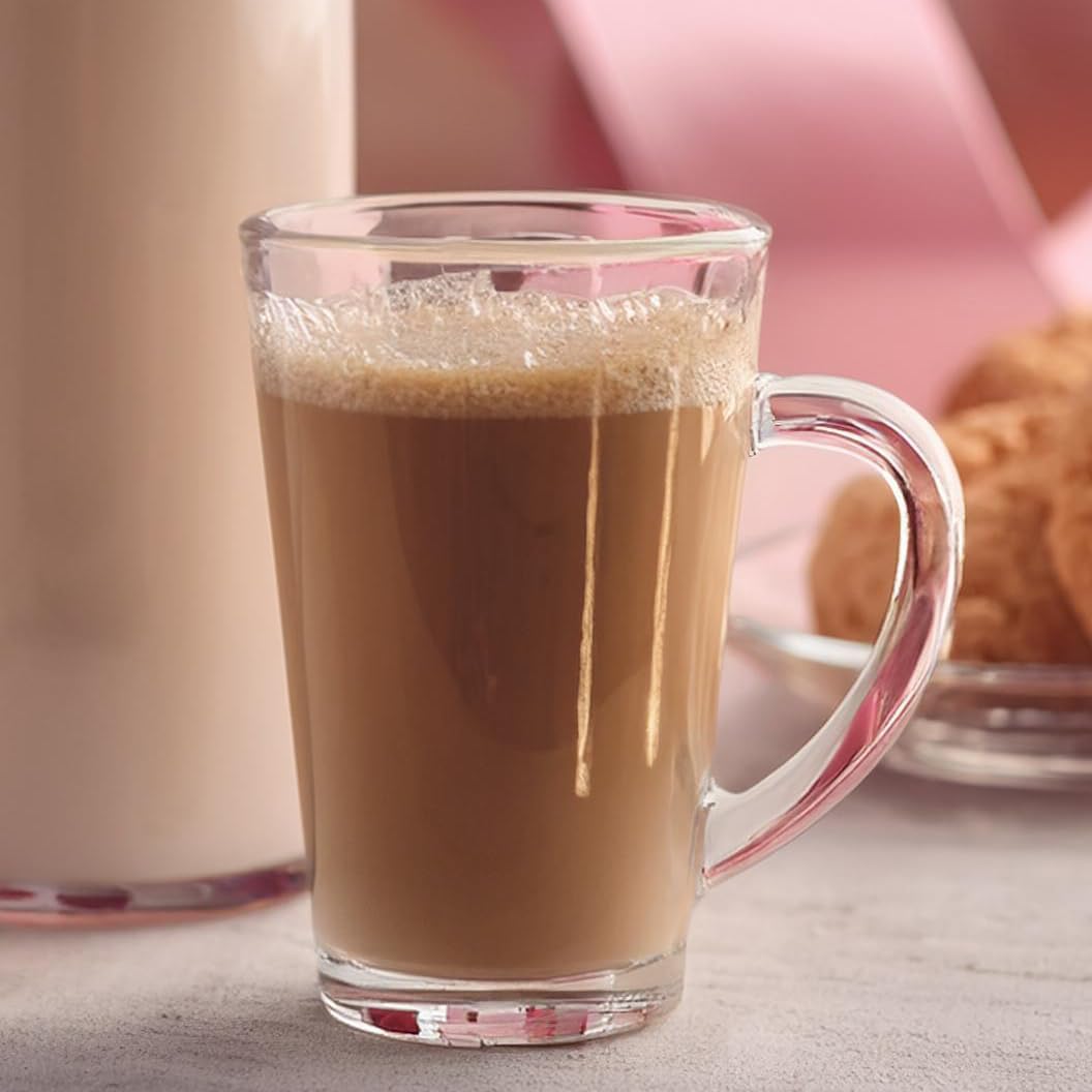 Glasmark Krosno Latte Macchiato Set di 6 bicchieri da tè con manico, bicchieri da dessert per acqua, caffè e vin brulé, 6 x 300 ml