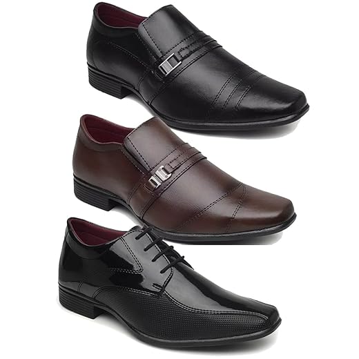 kit 3 pares de sapato social masculino italiano modelos diferentes de otima qualidade