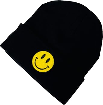 Adult Unisex Embroidered Emoji Winter Knit Beanie