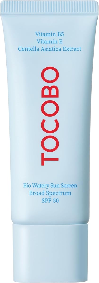TOCOBO Bio Watery Sunscreen SPF 50 Broad Spectrum Korean Facial Sun Cream, Hyaluronic Acid, Lightweight Daily Face Sunblock,Vegan, Korean Skincare 1.35 fl oz