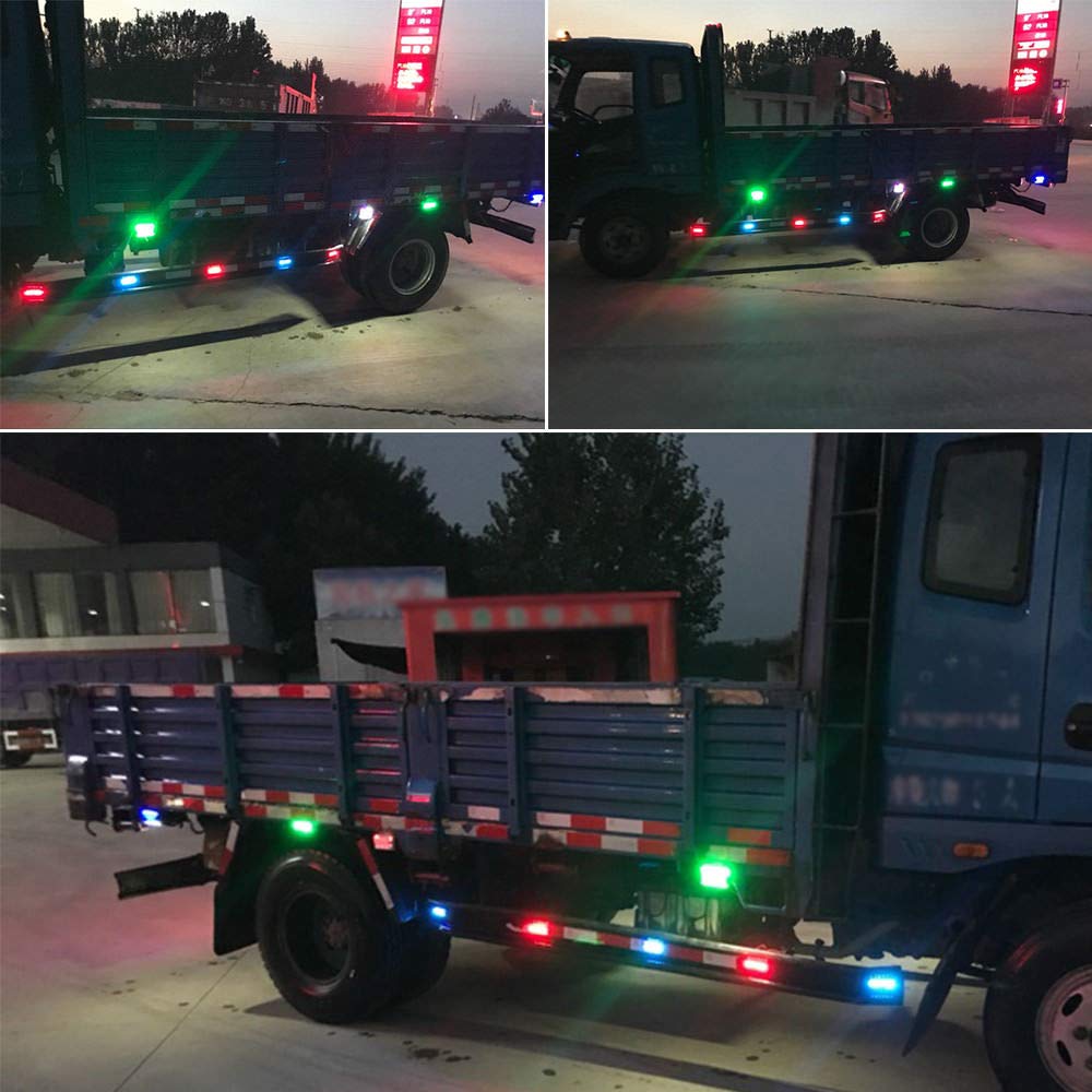 Maso 30PCS 12V 6LED SMD bianco & giallo & rosso indicatori di direzione luci laterali lampade di plastica per camion rimorchio camion