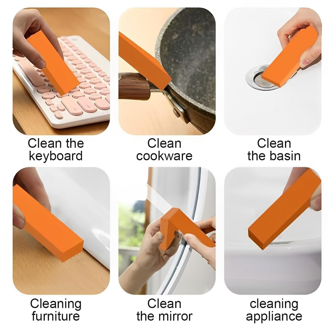 3 PCS Kit para borrar arañazos de Acero Inoxidable,Borrador magico,Gomas Mágicas Anti óxido - Elimina Manchas de Agua y Óxido en Utensilios de Cocina