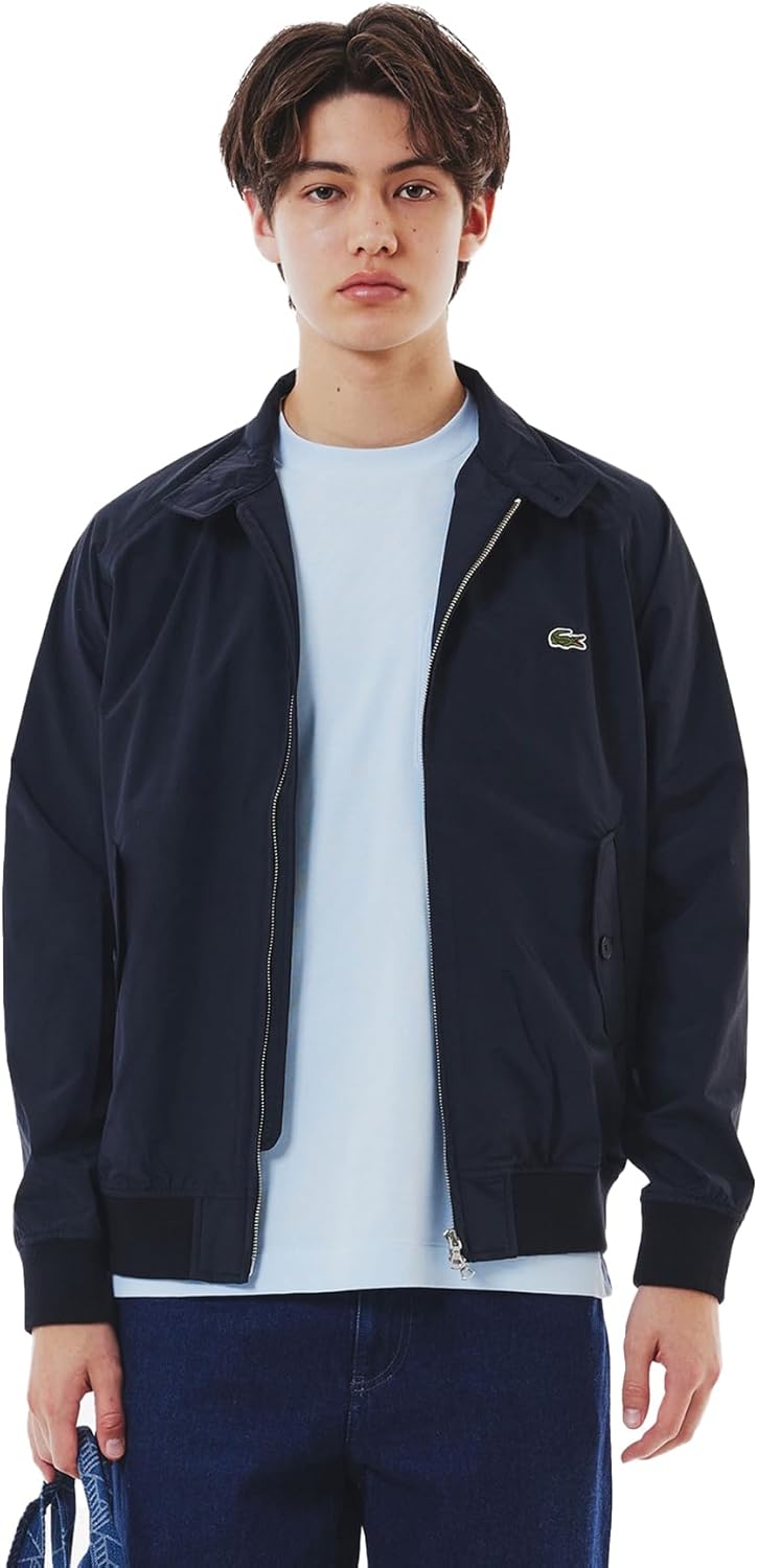 ココ‼️Lacoste ブラック ブルゾン Black Lacoste Woven Full Zip Jacket - JD Sports Global