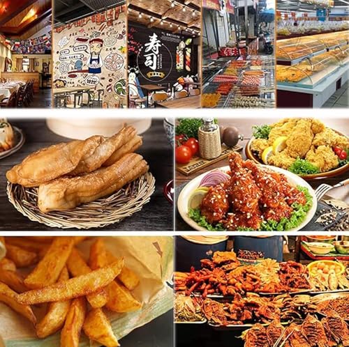 Fritteusen Professionelle Gasfritteuse, 20-l-Doppelzylinder-Gasfritteuse For Den Gewerblichen Gebrauch, Hähnchen-Pommes-Frites-Friteuse Aus Edelstahl, Mit Körben Und Deckeln Und Gewürzschale, For Den – Bild 8