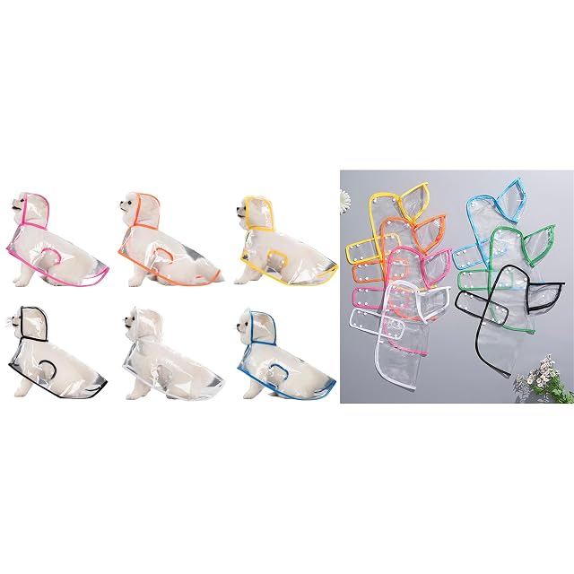 Foto 2 de 7 de Vdaxvme Impermeables transparentes para perros adecuados para ropa de perros grandes y pequeños