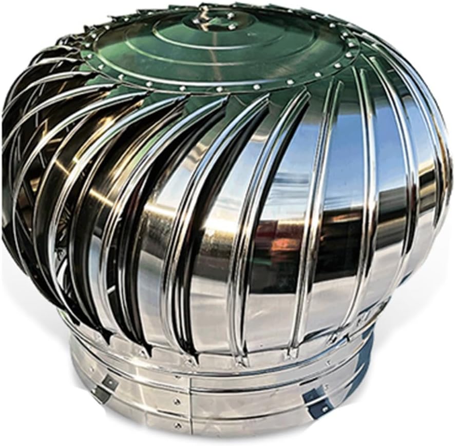 Hood roof, Ventilator Chimney Stainless Steel Exhaust Hood, Wind Ball Factory Ventilation Fan Hood roof Exhaust Fresh air (Size : 200mm)