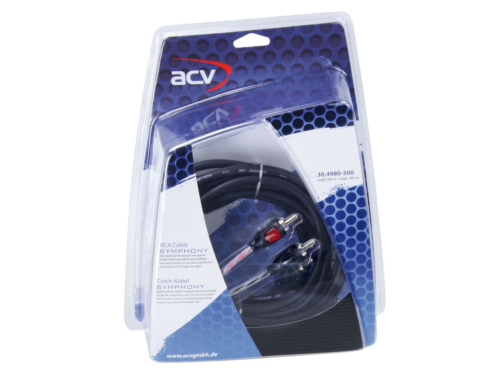 Acv 30.4980 – 500 2 canales Cable RCA 5 m – Symphony Serie