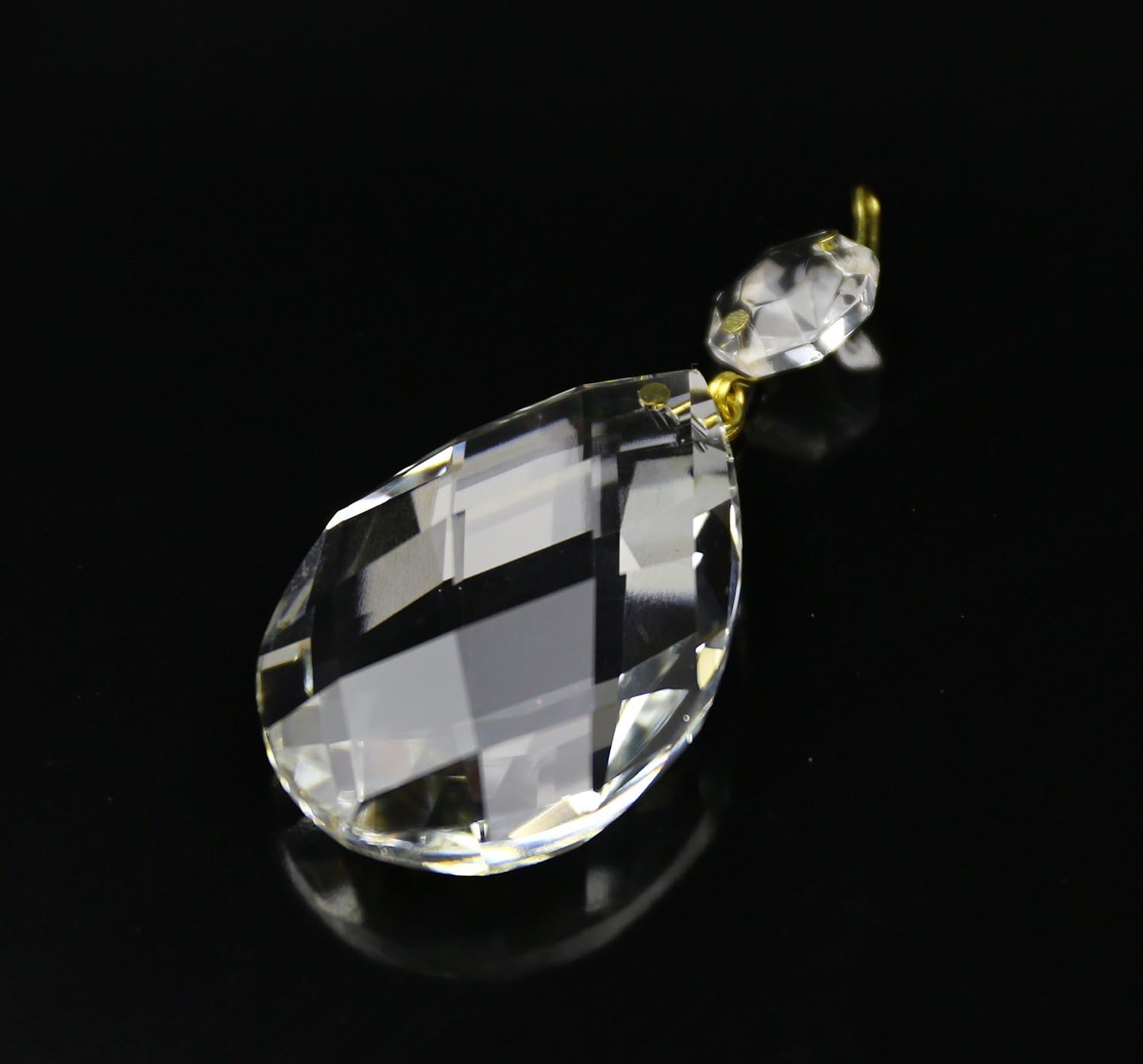 Clear Diamond Cut Crystals Pack of 10