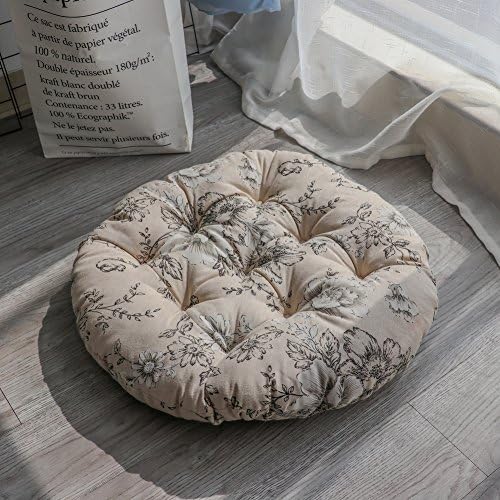XMZDDZ Tatami mats Seat Cushion,Indoor Outdoor deep seat Chair Cushion Garden Office Car Round Chair pad-F 60X60cm(24x24inch)