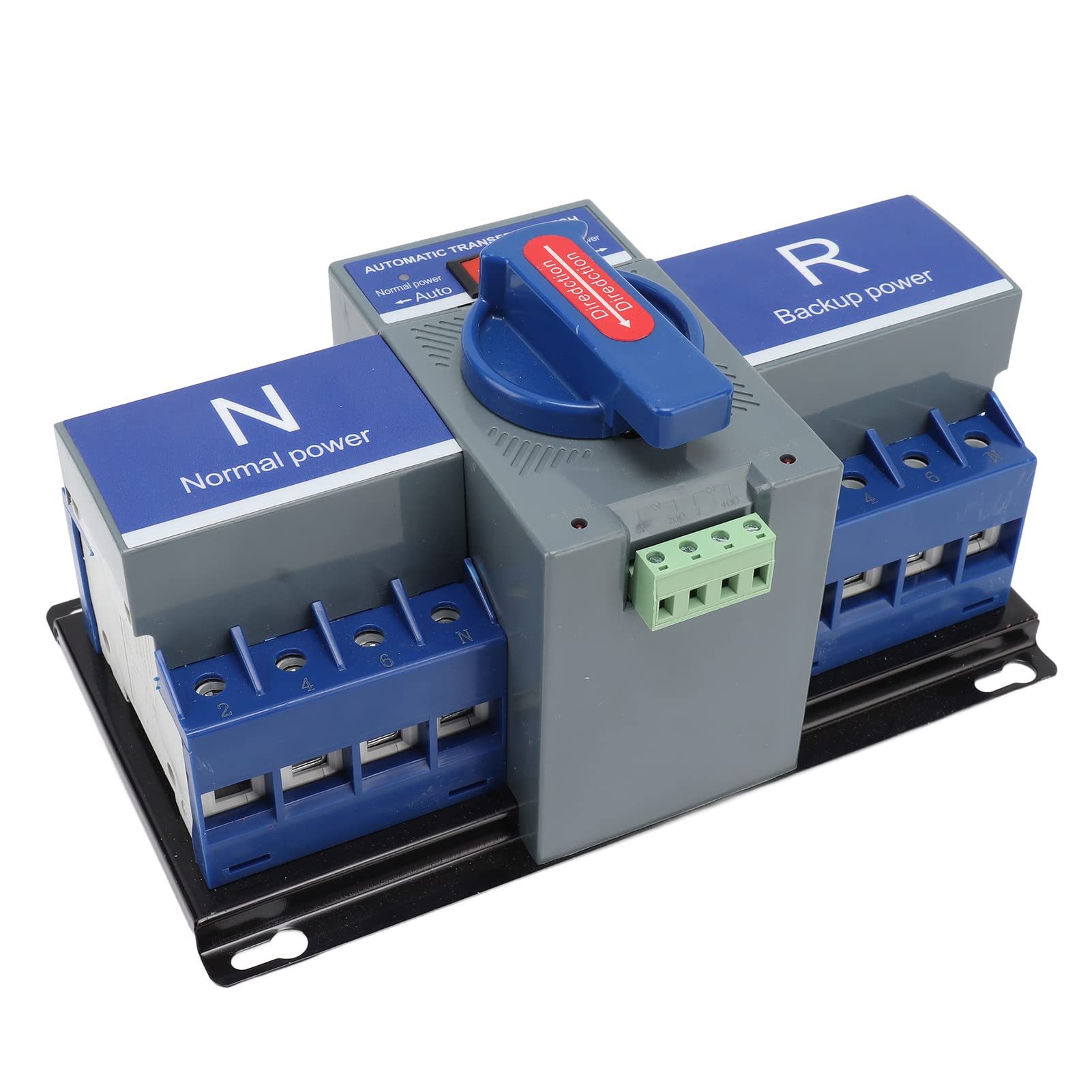Marhynchus Automatischer Dual-Power-Transferschalter, PC-Gehäuse-Umschalter, 4P AC400V Unter 3s Transfer-Überlastschutz 50 60Hz für die Bank-Stromverteilung (50A)