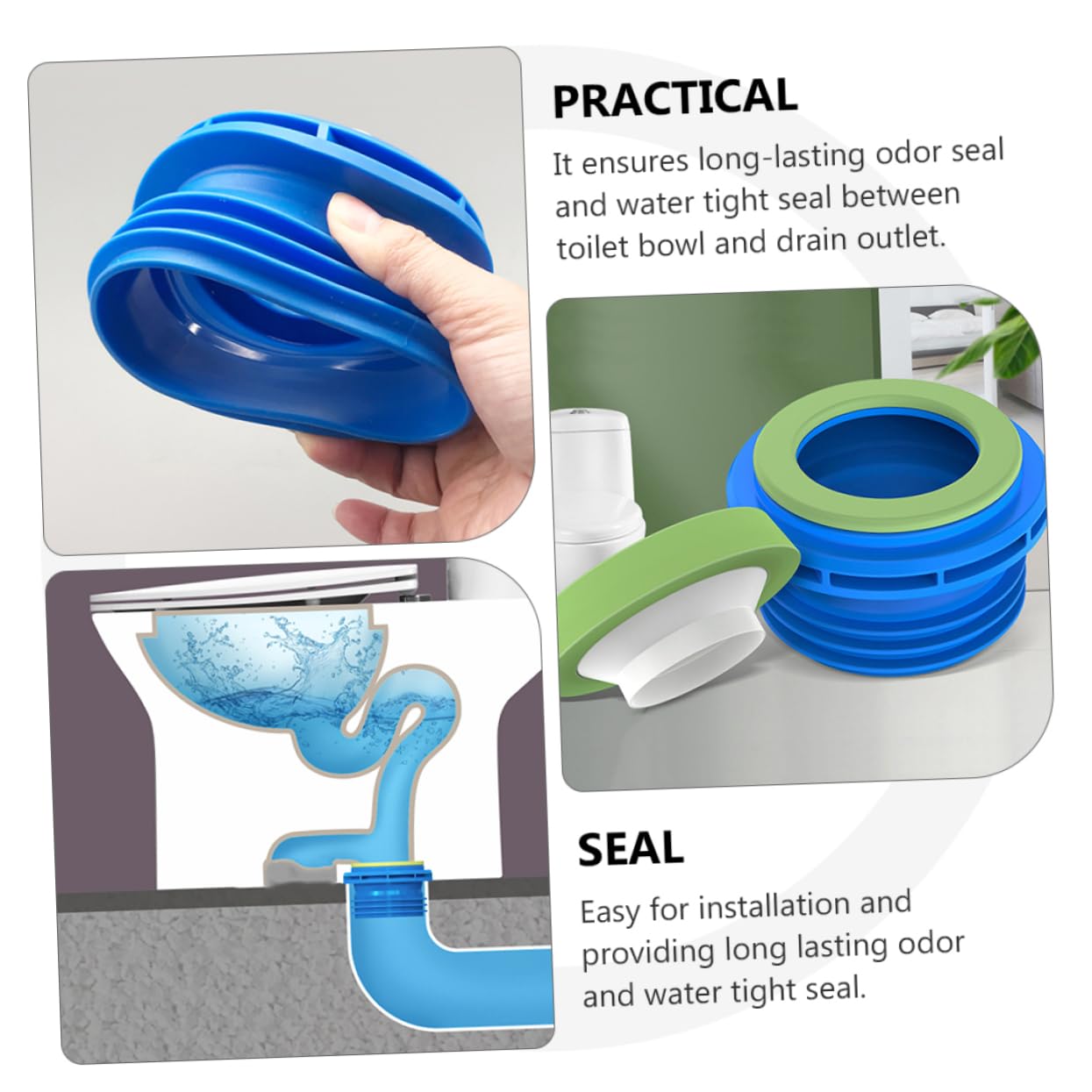 Artibetter 2pezzi Guarnizione Flangia Per Wc e Antiodore Anello Cera Con Rivestimento Per Installazione Facile e Sicura Compatibile Con La Maggior Dei Gabinetti