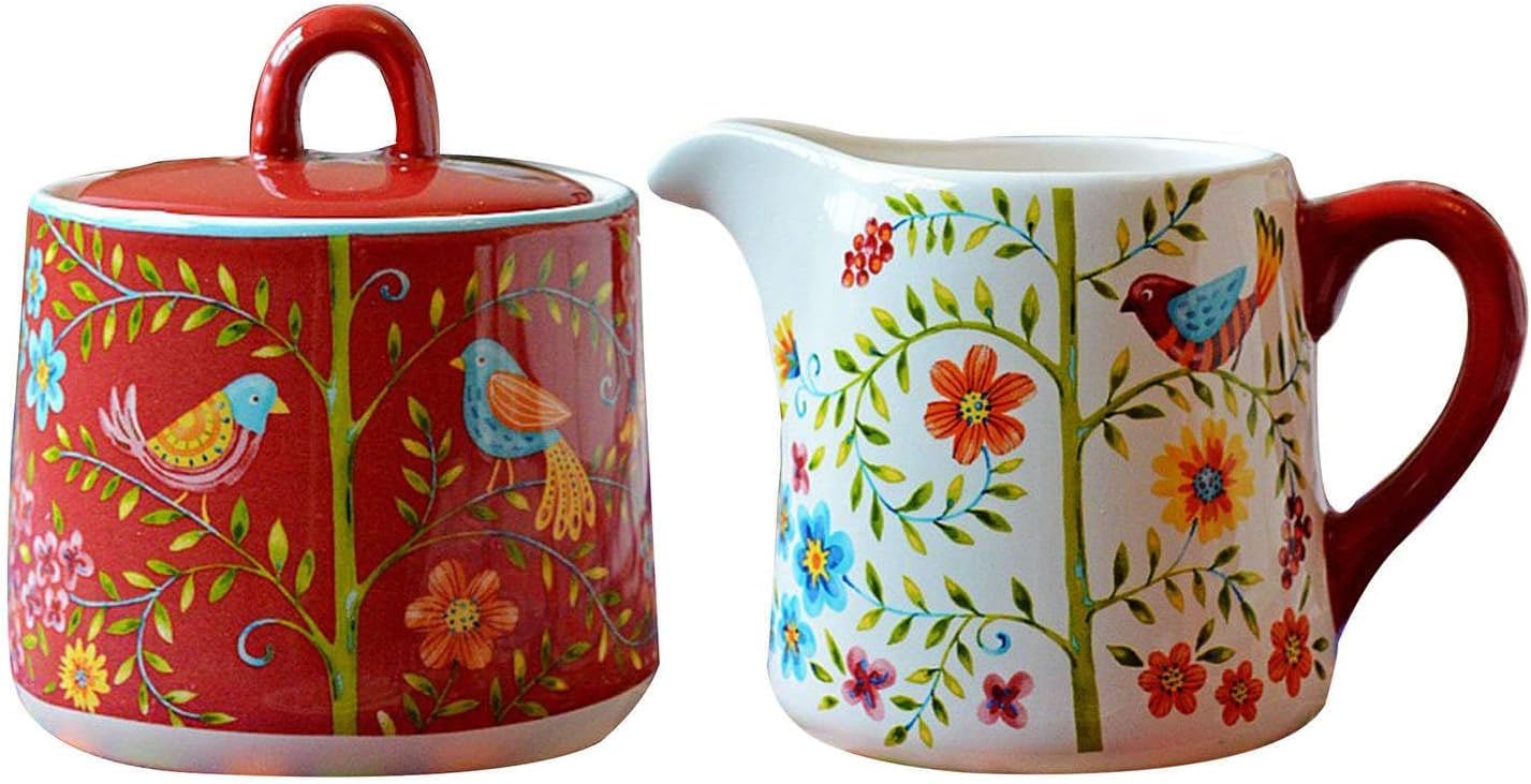Azucarero de cerámica, jarra for crema, tarro for azúcar, juego for servir café, jarra for crema - Azucarero (color: azucarero) (color: azucarero)(Milk Jug+sugar Bowl)