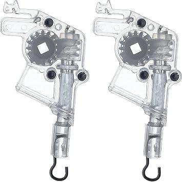 2pcs Wand Tilter for 2" Low Profile Horizontal Blinds Tilt Mechanism Hook Connection with Square Shaped Gear Low Rail Blinds Accessory