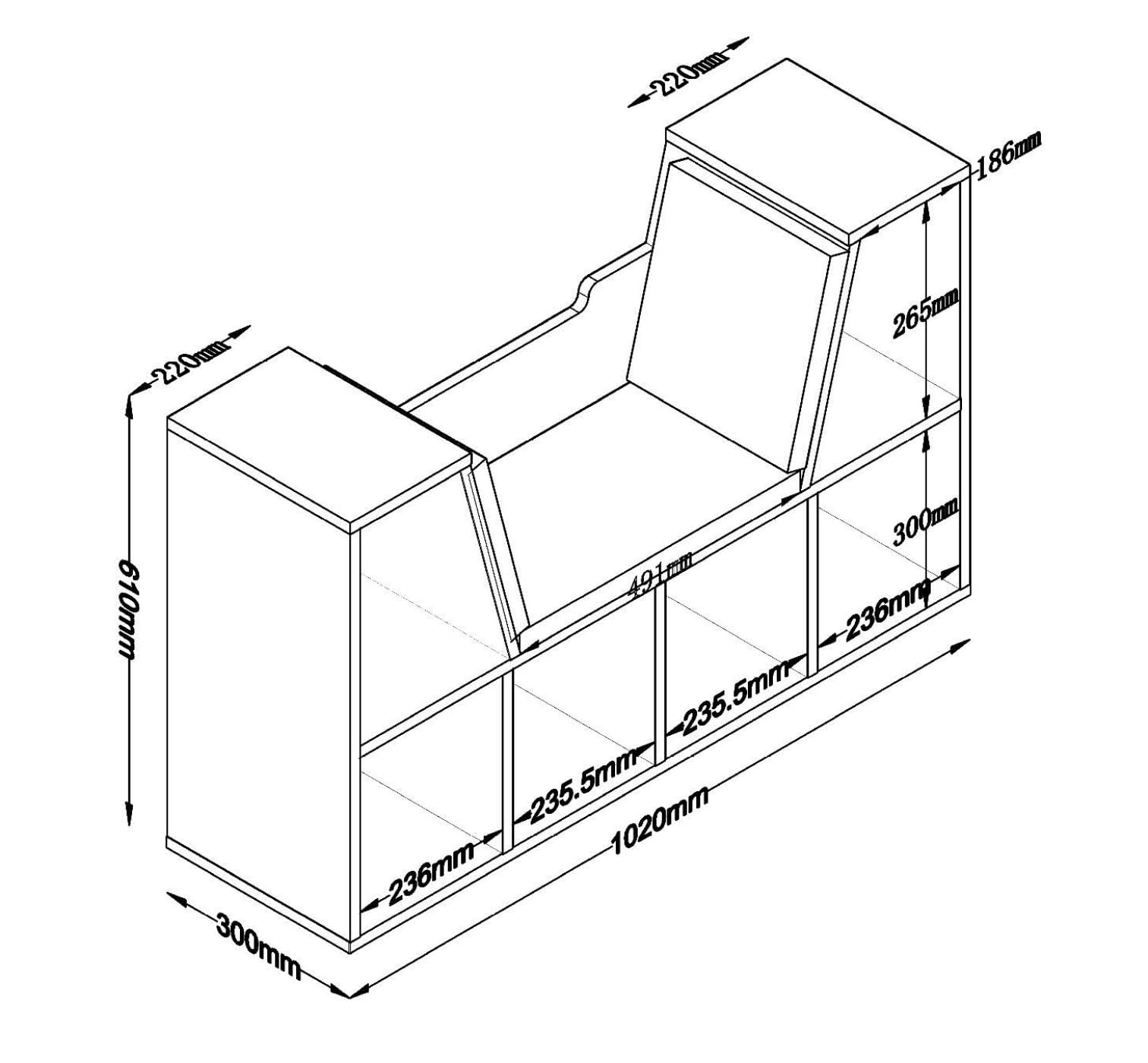 VDD Armoire à Chaussures avec Coussin d'assise - étagère à Chaussures Chambre à Coucher