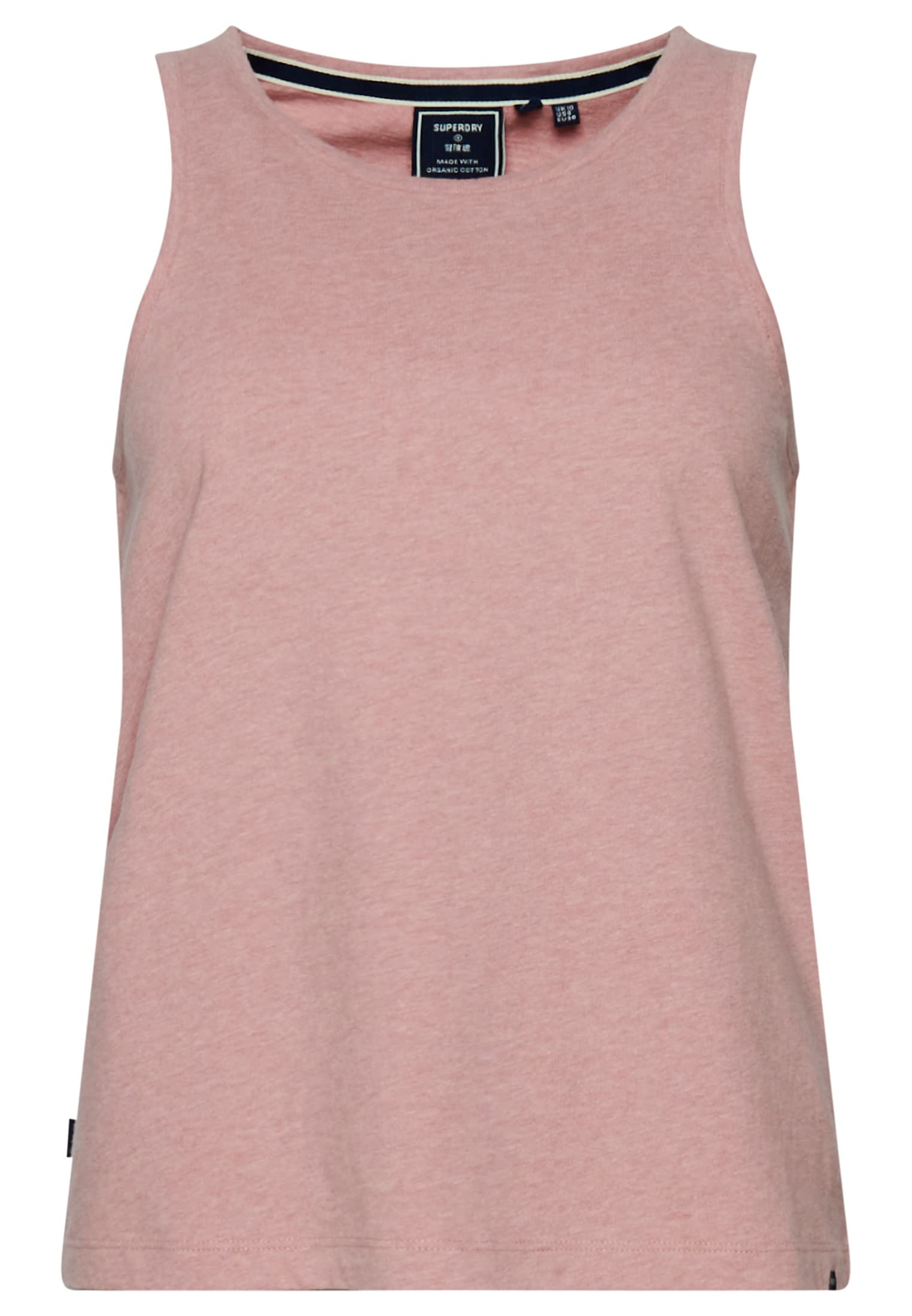 Superdry Women's La Soft Pink Marl Vintage Logo Emb Vest Vest, Xs