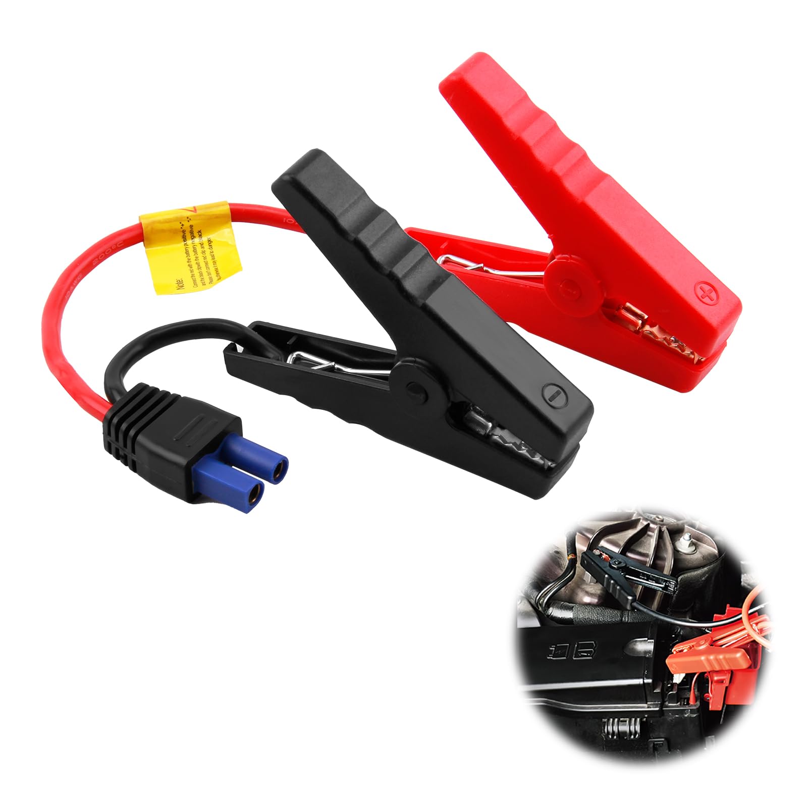 Cable de Arranque de Emergencia Automotriz Portátil, Pinza de Cocodrilo de Repuesto para Arrancador de Batería de Coche 12V, Cables de Abrazadera de Refuerzo Inteligente de Alta Durabilidad