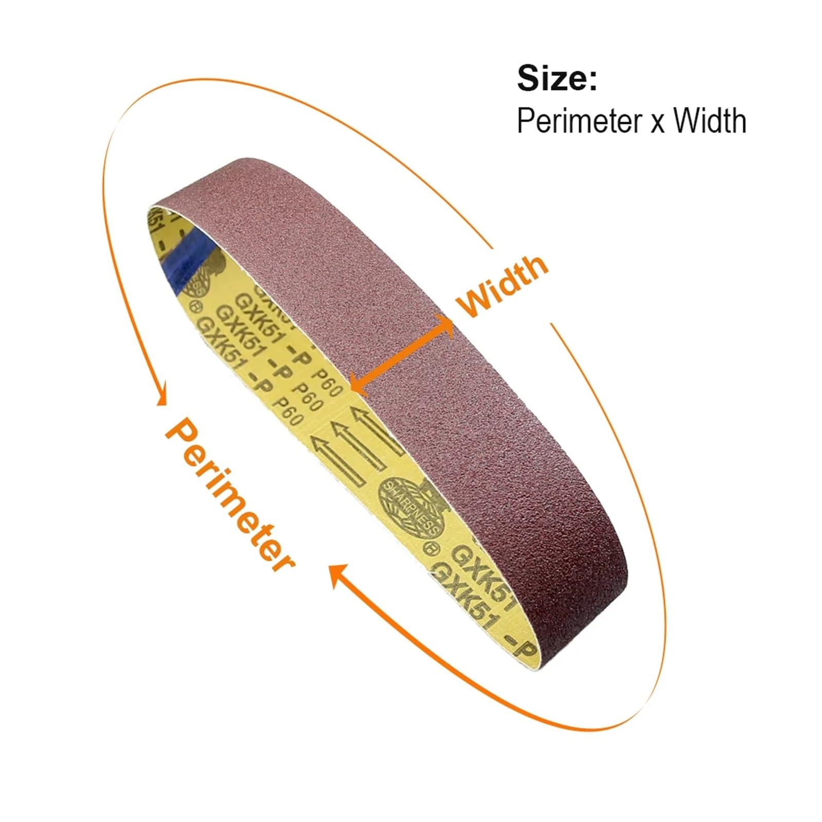 Nastro abrasivo, Nastri abrasivi 10 pezzi 50x1220mm/2x48in P40-800 Nastro abrasivo abrasivo for lucidatura(P240)