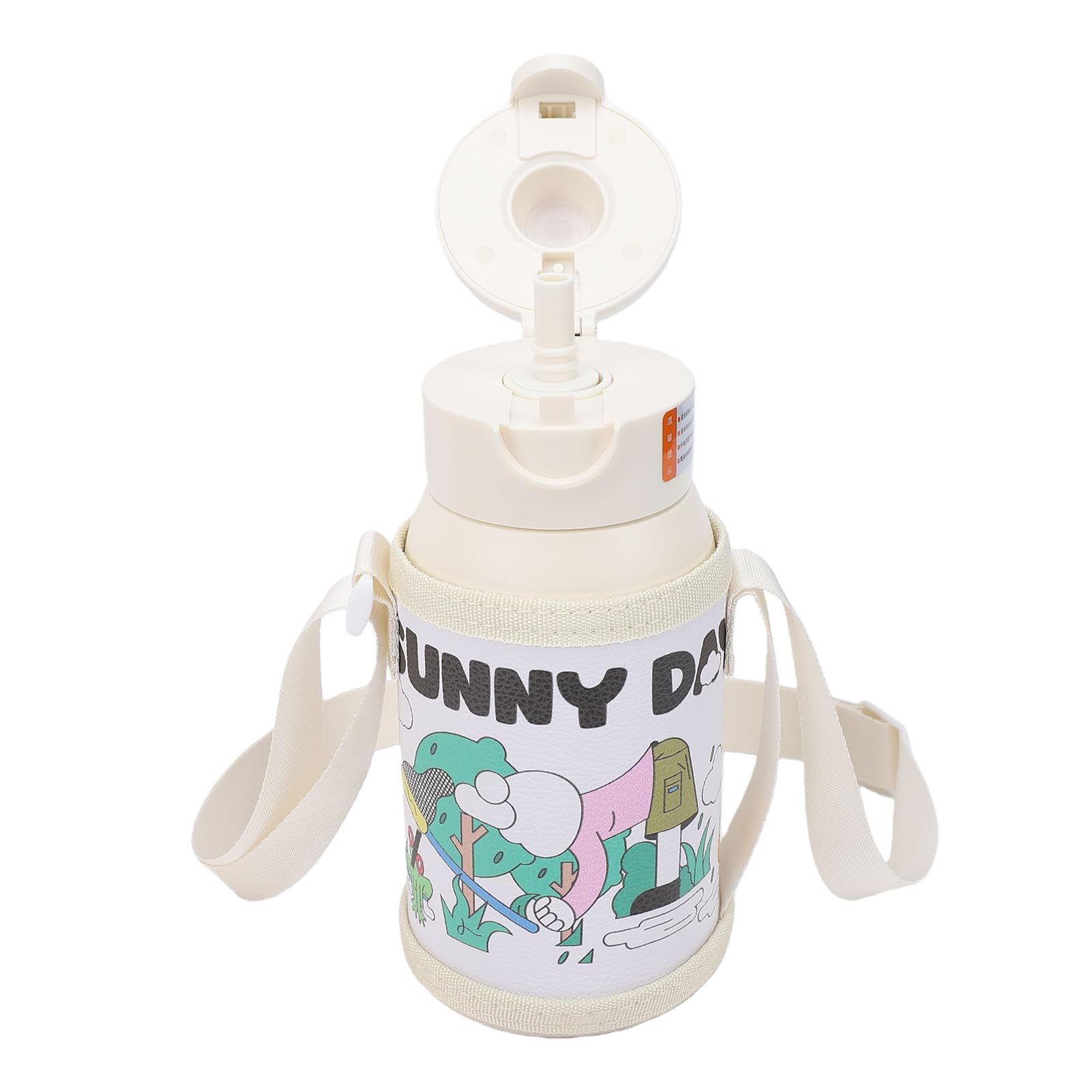 Rengue Botella de Agua para Niños, Botella de Agua Aislada de Acero Inoxidable 316 de 500 Ml con Desbloqueo de Huellas Dactilares y Carga Magnética, IPX7 para Deportes Escolares, Viajes, Aventuras