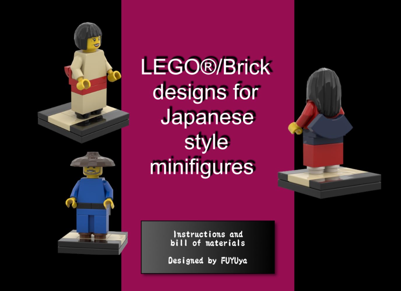 LEGO®/Brick designs for Japanese style minifigures