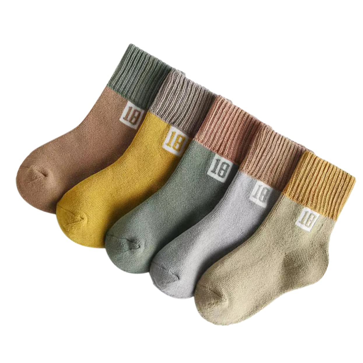 PACKOVE Long-lasting Cotton Baby Socks Mid-calf Length Comfortable for Kids Random Color