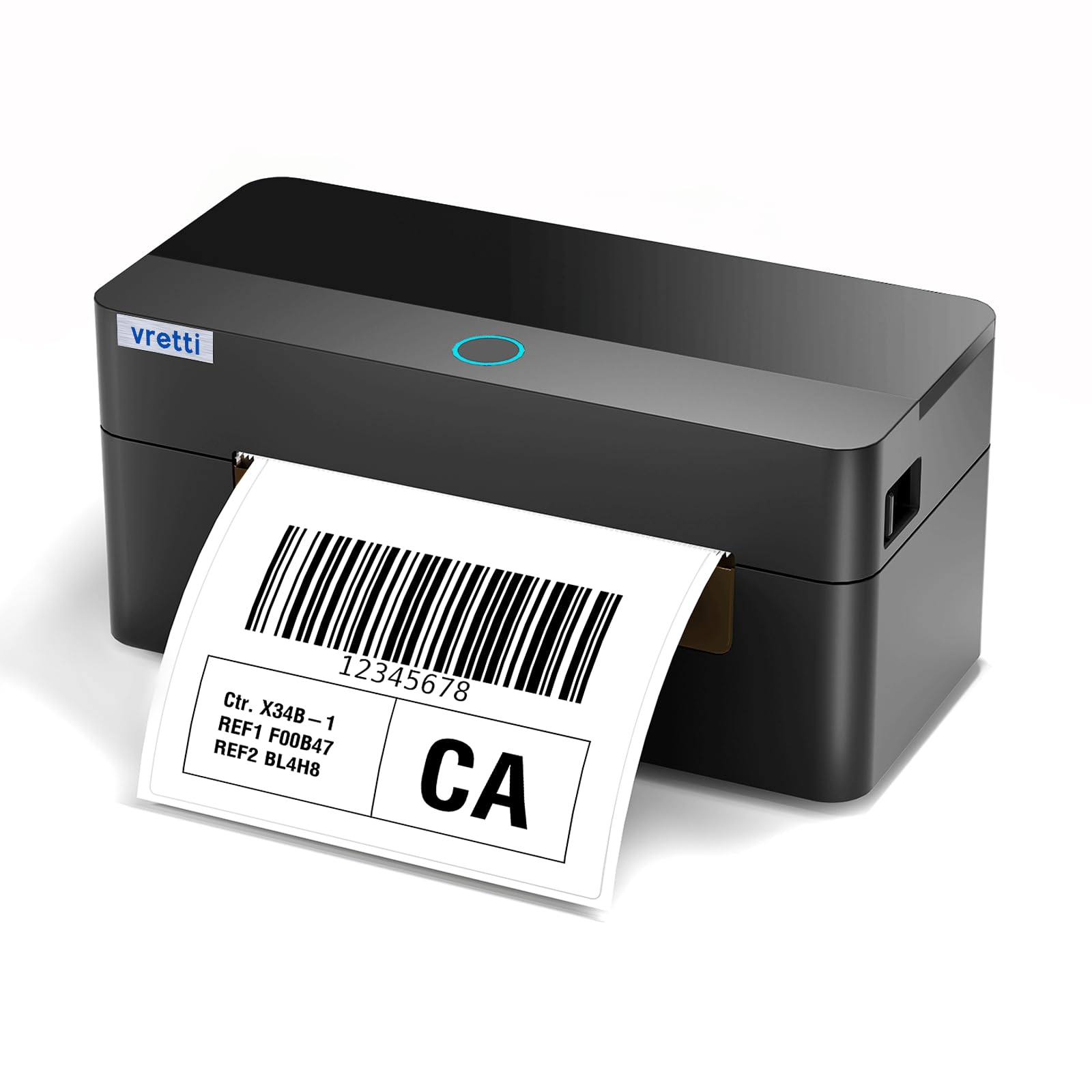 vretti Thermal Label Printer 4x6 for Shipping & Postage | Royal Mail, Vinted, eBay | USB & Bluetooth Label Machine (40-110mm) | No Ink & Ultra-Durable Print Head