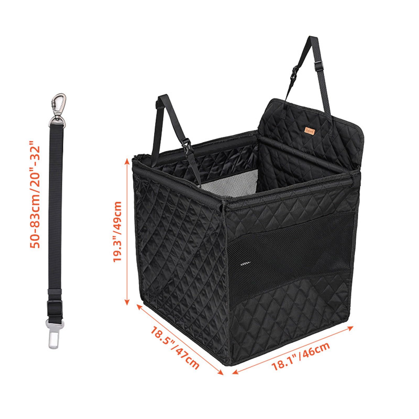 Cama portátil para perros, asiento de seguridad para mascotas, asiento de transporte para mascotas, sofá suave, gran espacio, gatos, cojines, cesta protectora, asiento de coche para mascotas