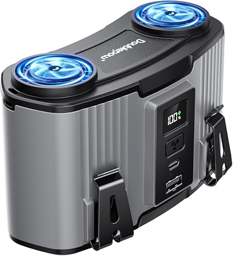 Ventilador de cintura personal de 12000 mAh, clip recargable por USB para trabajar, 10 velocidades y enfriamiento 23 horas y prevención de golpes de