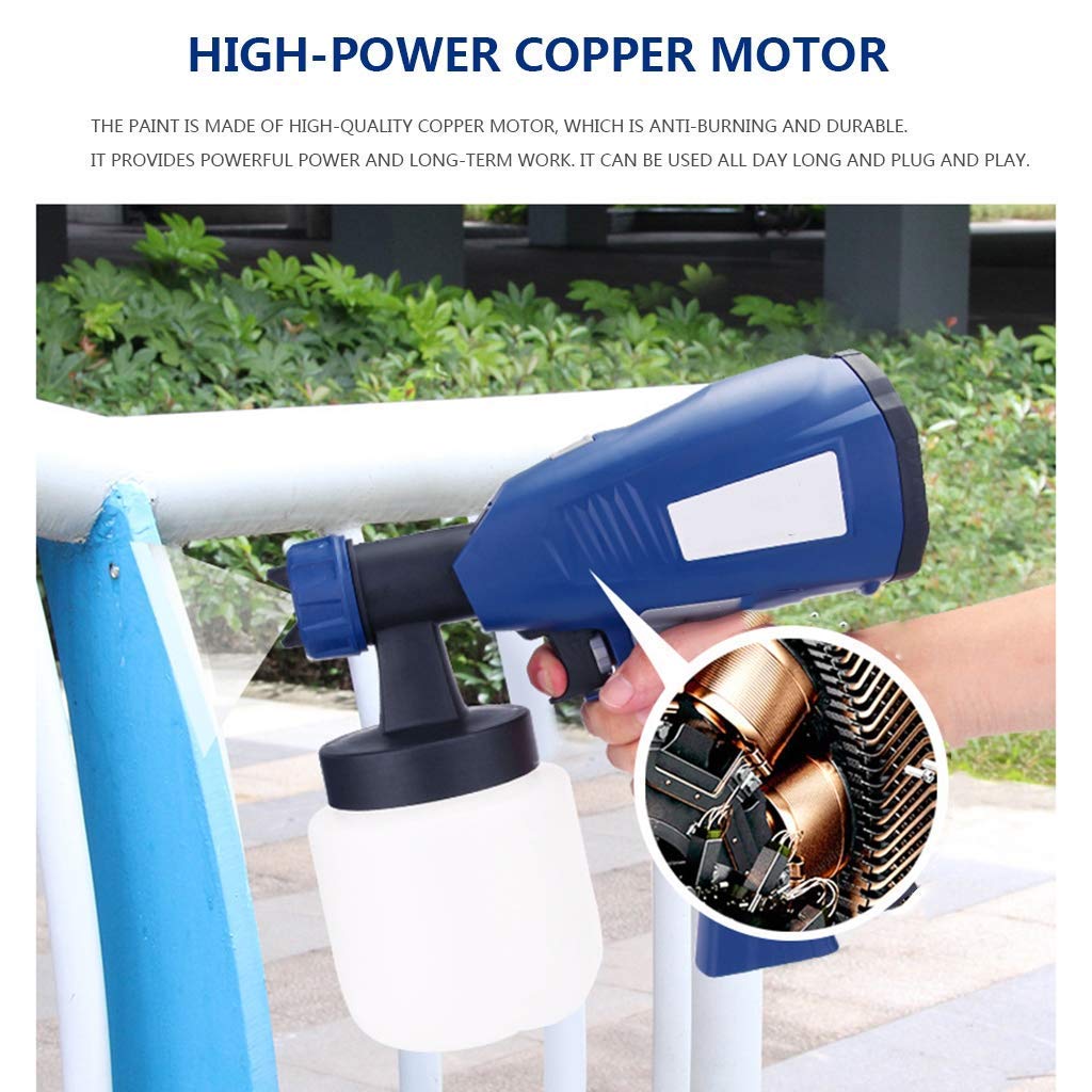 Spruzzatori di Vernice airless elettrici Portatili da 800 ml Aerografo per Vernice in Lattice, Pistola a spruzzo per Vernice, viscosità 60DIN/s, Tre Forme di spruzzo, rimozione c