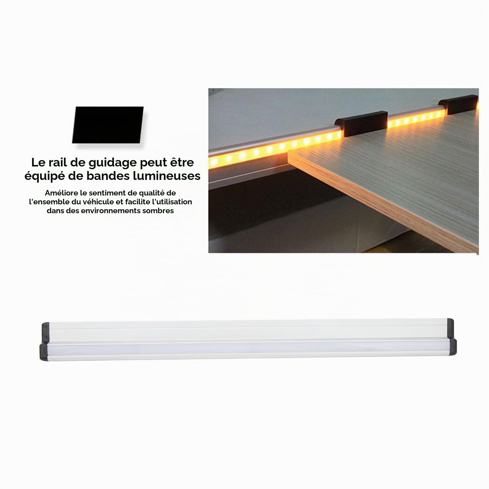 Table RV Rail de 500 Mm Aluminium Table Mur de Support Rail de Support pour Le Bateau de Yacht Caravan