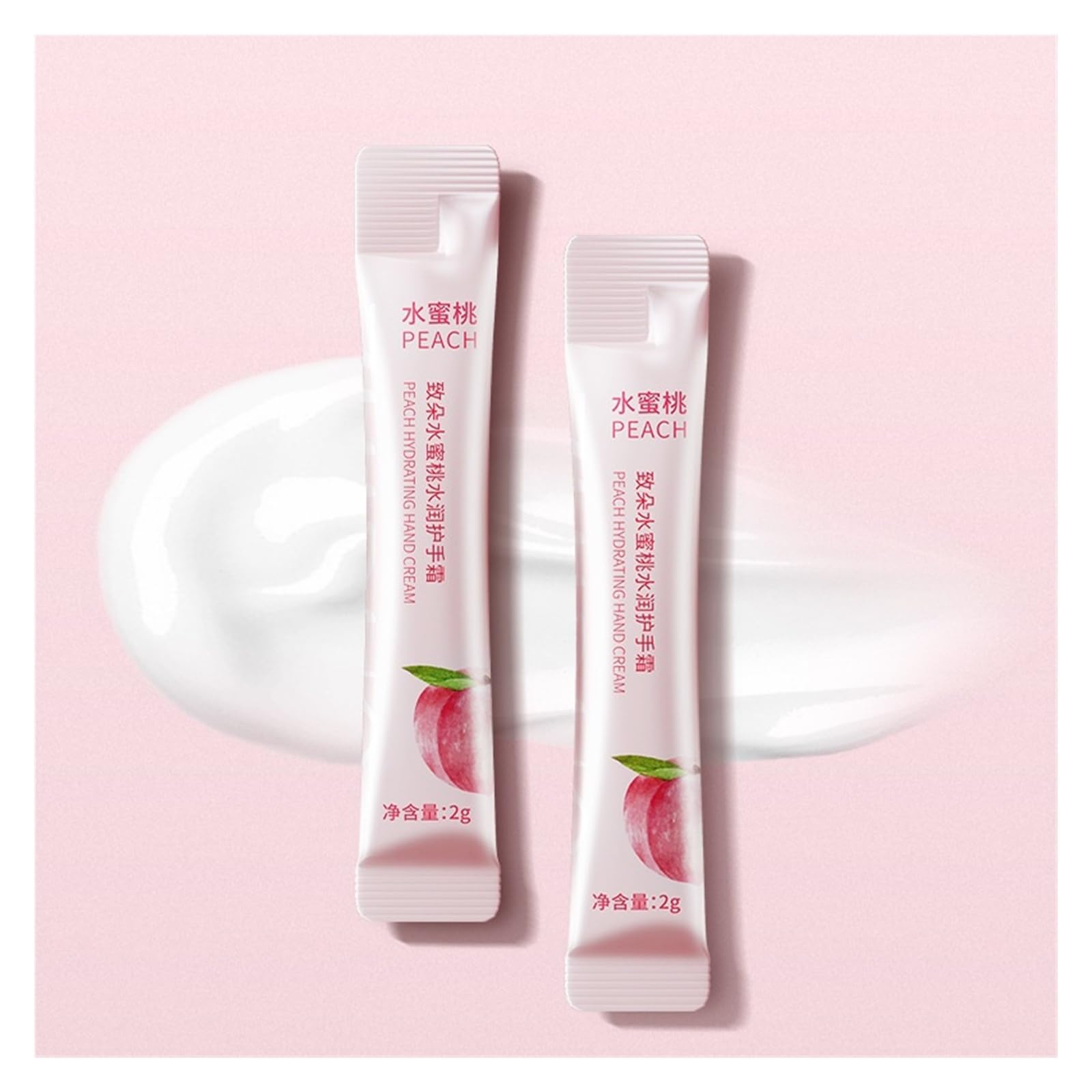 Crema de Manos Raya Melocotón 20uds | Hidratante, humectante e hidratante portátil.(2pcs)