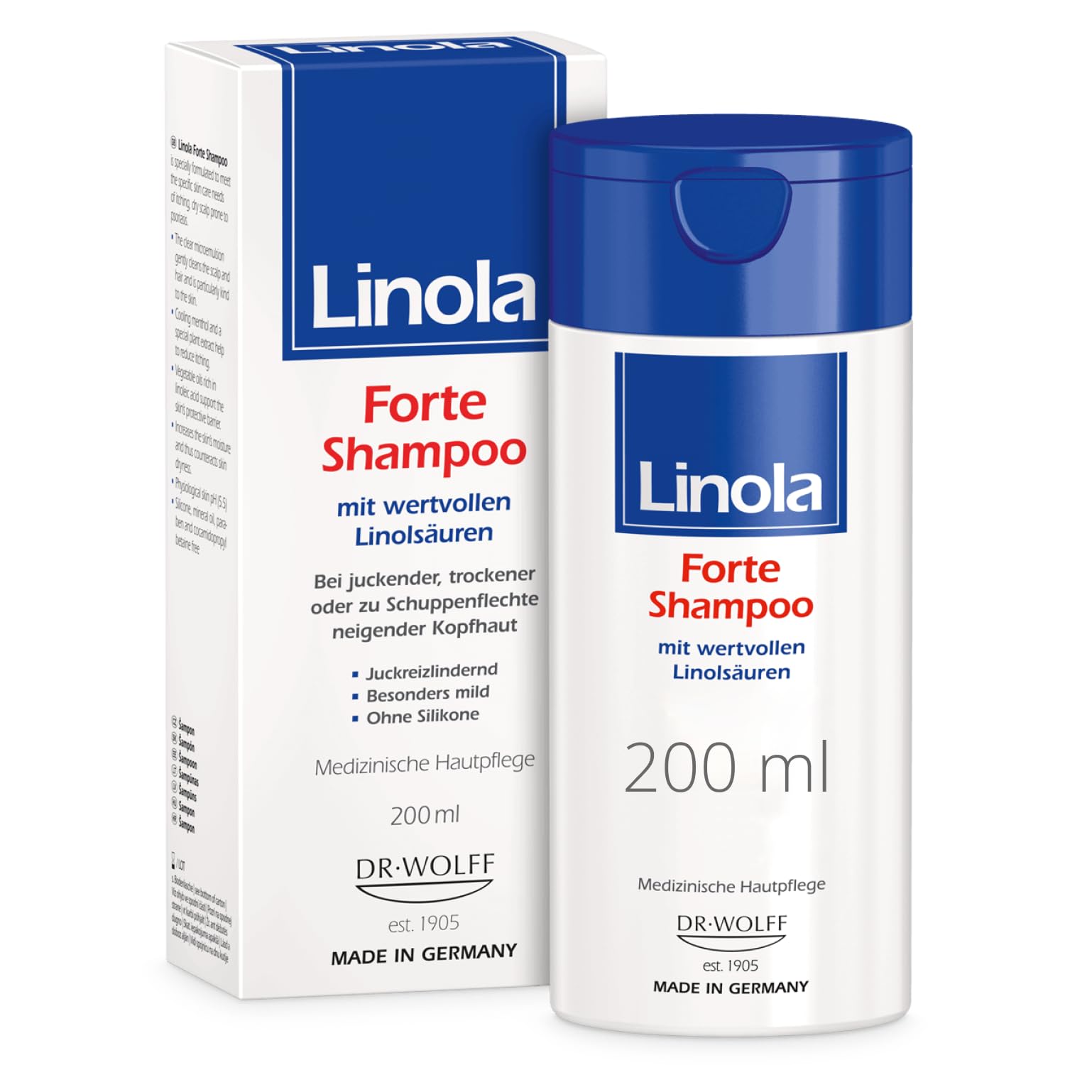 Linola Shampoo 200 ml – für juckende, trockene oder zu Schuppenflechte neigende Kopfhaut