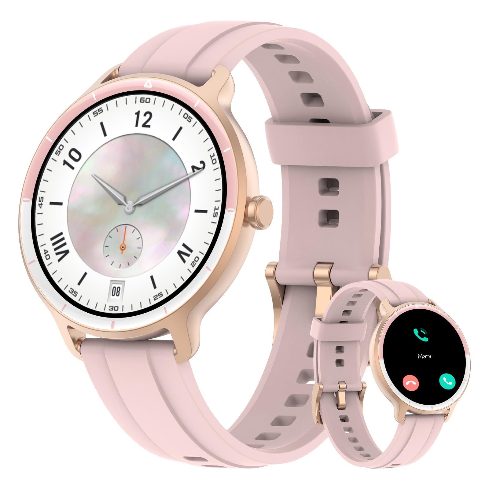 Smart Watch for Men Women, Bluetooth Calling, 1.27" HD Touchscreen Fitness Tracker, 100+ Sports Modes, AI Built-in, Heart Rate/Sleep/Step/SpO2 Monitor, IP68 Waterproof, Smartwatch for Android iPhone