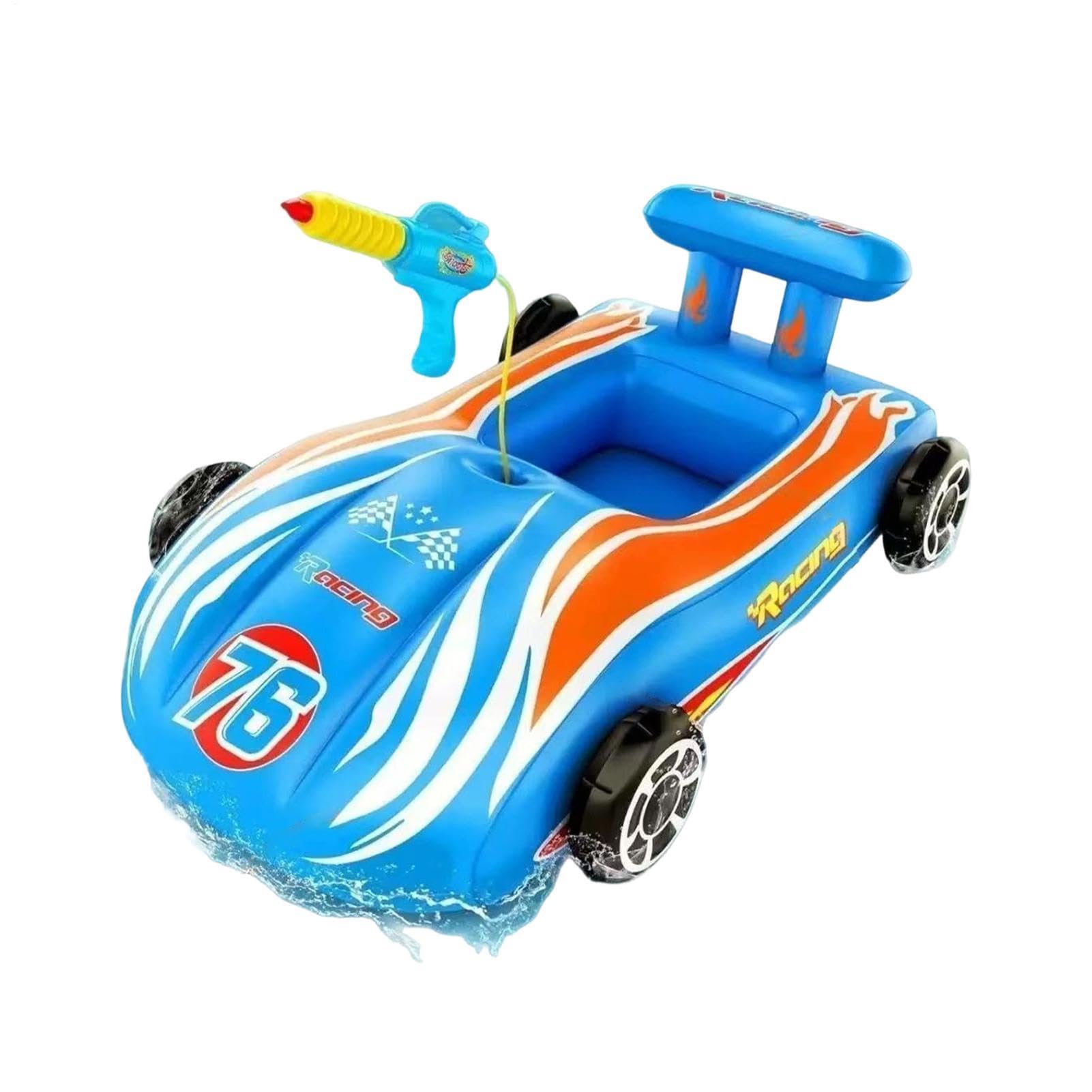 Car Pool Float – 43.31 Inch Inflatable Car Pool Float | PVC Water Toy – Inflatable Summer Water Fight Pools Toy For Kids Backyard Lake Camping Parties Fun Outdoor Play Use For Active Play