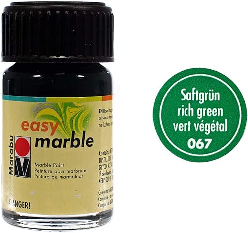 Miniatura 3 de Craft County Pintura de mármol  Pintura para cerámica, papel y vidrio  Crea manualidades multicolores únicas  Solo tienes que añadir agua (verde