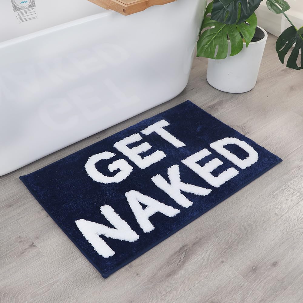 Tapis de bain bleu marine Zeeinx grand format pour baignoire