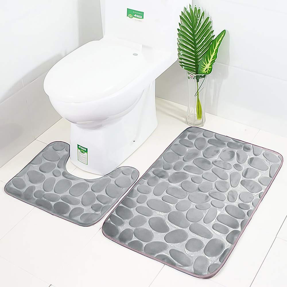 Amazon | YLXTトイレマット2点セット50cm×80cm バスマット 足元マット 