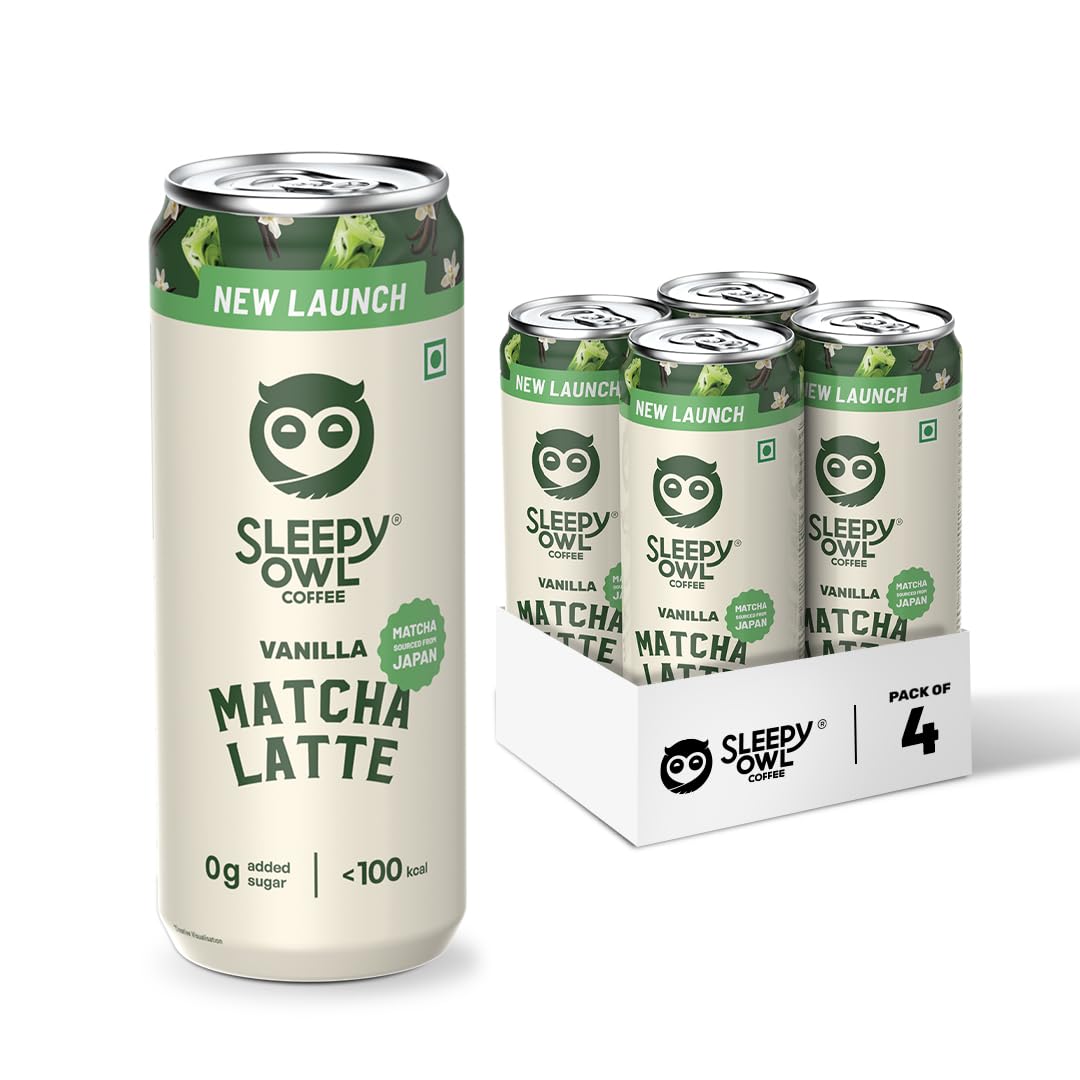 Sleepy Owl Vanilla Matcha Latte Can, Ready-to-Drink Matcha Tea Beverage, Authentic Matcha Sourced from Japan, Smooth & Creamy Taste, Pack of 4 Cans (220 ml Each)-image-48
