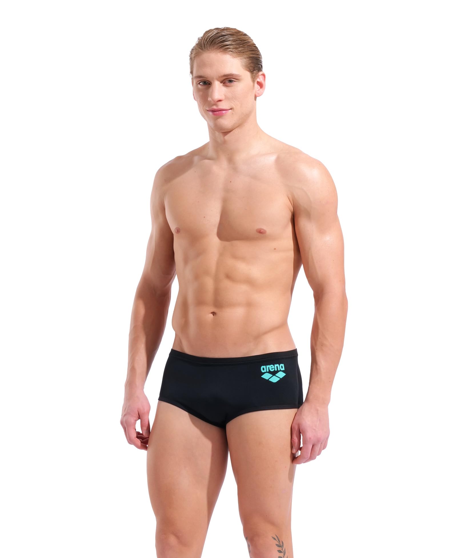 ARENA Costume Uomo Alto Trunk Nuoto Piscina Swim Big Logo Black Taglia 48 ITA