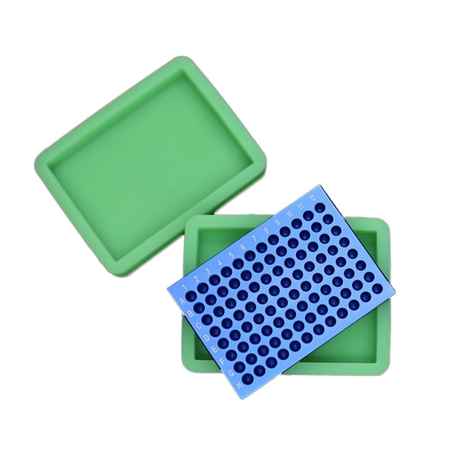 Termostato de aluminio para tubos de centrífuga, 1,5 ml, 2 ml, bloque de refrigeración a baja temperatura (2 ml x 24 agujeros)