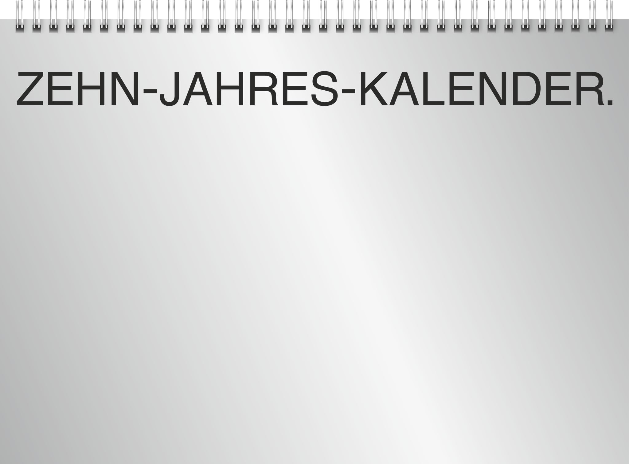 BRUNNEN Ten-Year Calendar 2026-2035 A4 Landscape 297 x 210 mm