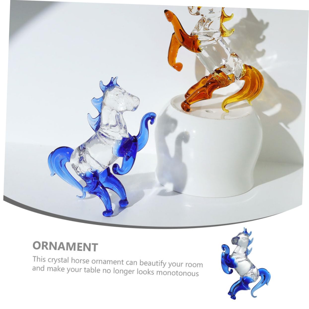 Amazon.co.jp: STAHAD クリスタルガラスの装飾品 幸運の馬の像
