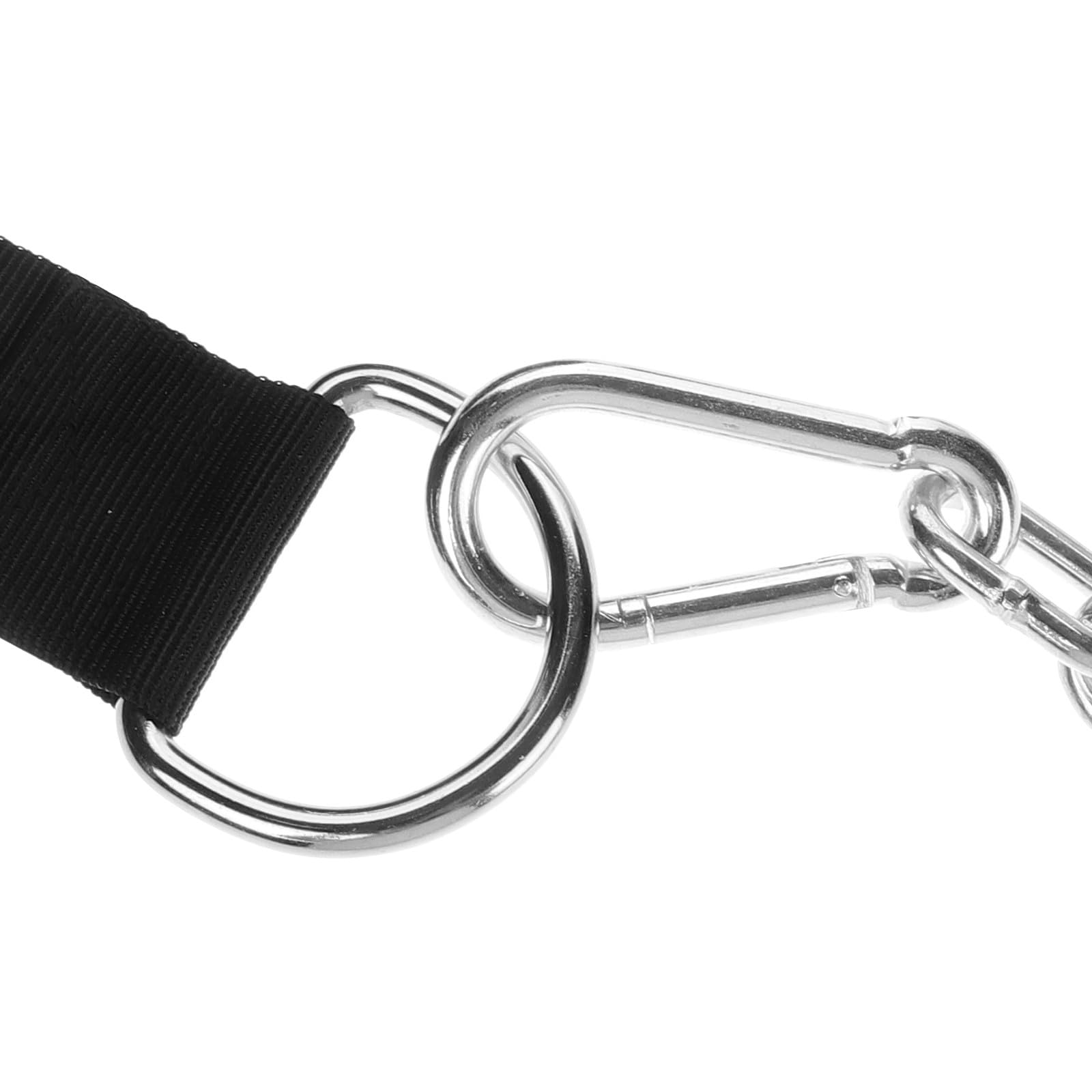 ABOOFAN Harnais de Cou Lesté Noir Boucle en Fer, Équipement de Musculation Réglable pour Entraînement Force du Cou, Outil Sportif pour Renforcement Musculaire et Exercices en Intérieur