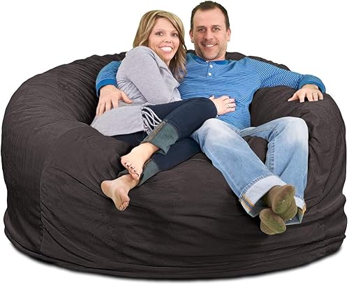 ULTIMATE SACK 6000 (6 pies) Puf Sillón Muebles rellenos de espuma gigante, fundas lavables a máquina, forro interior duradero, espuma 100% virgen.