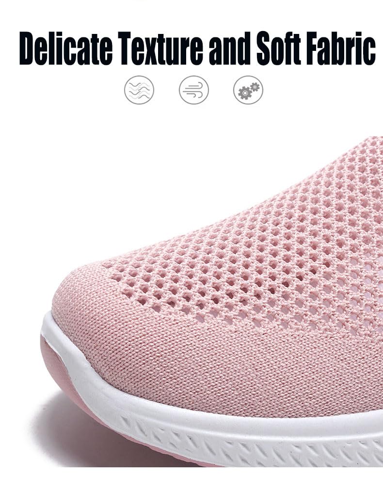 Women's Breathable Mesh Orthopedic Sneakers,Casual Fashion Non-Slip Walking Shoes Comfortable Soft Sole Slip-on Loafers Tennis Shoes2