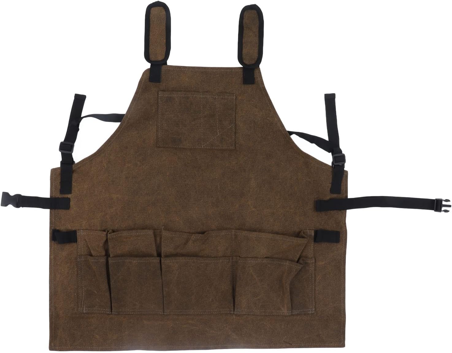Woodw Shop Apron, Waxed Apron with s, Shoulder Straps and Comable Shoulder Pads, L Tool for Carpentry Electrician and DIY