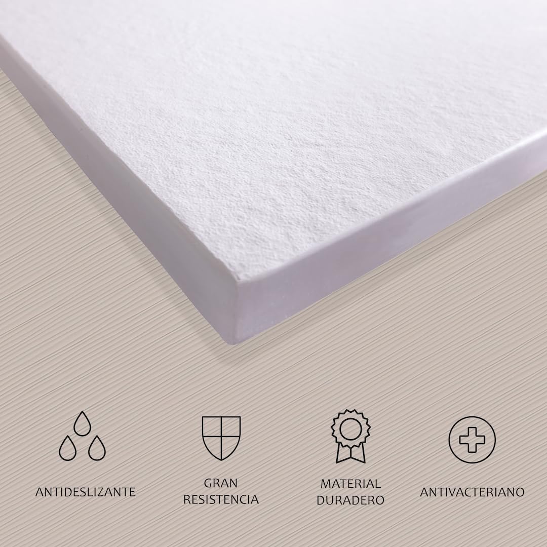 Platos de Ducha Antideslizantes de Resina, Antibacterianos, Resistentes al Calor y Rayados, Nula Absorción de Agua, Blanco, Negro y Beige (Negro, 70 x 80)