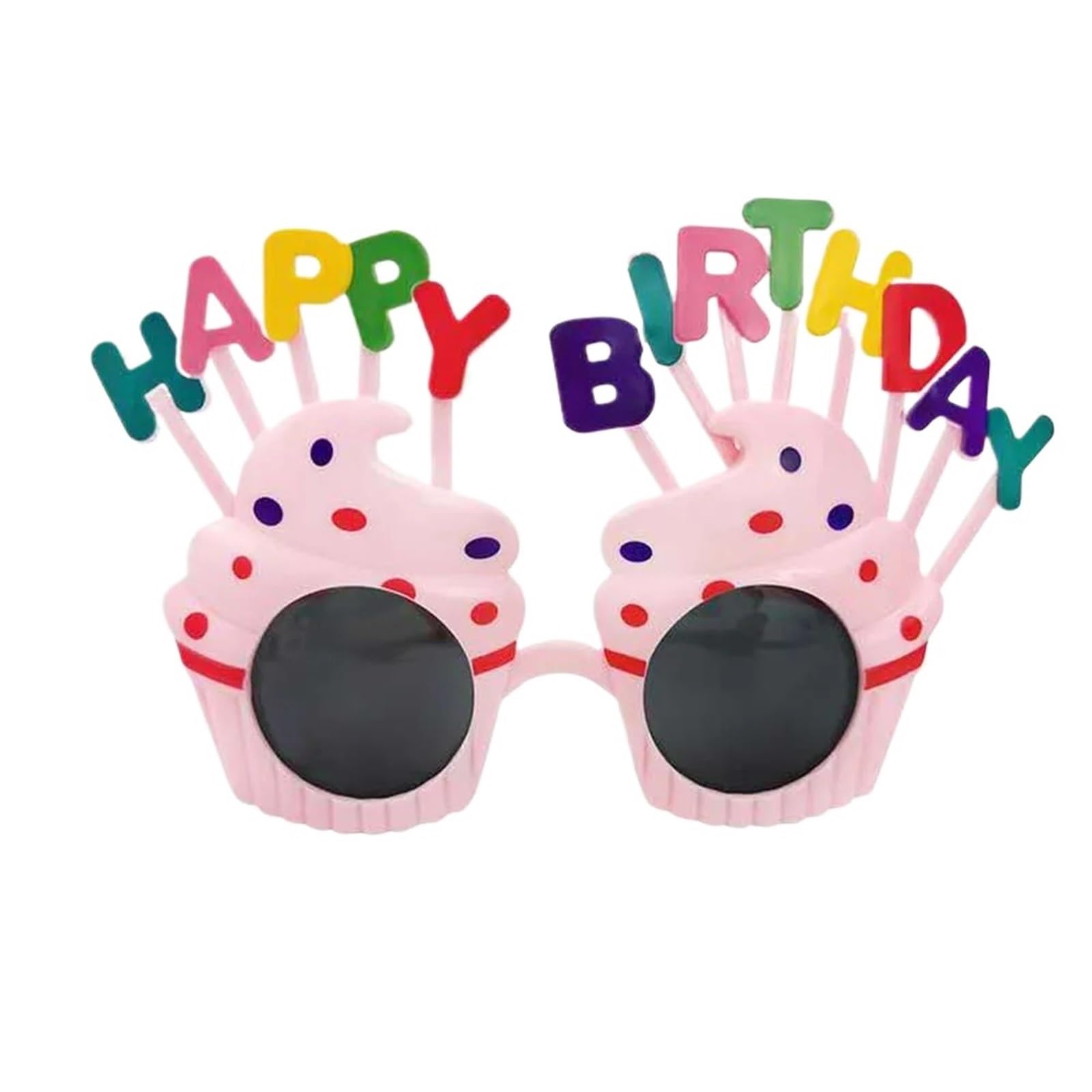12pcs Funny Glasses Birthday Party Photo Booth Props Happy birthday Sunglasses Diy SupplieS Favor Decor For Night Out Party(Pink)